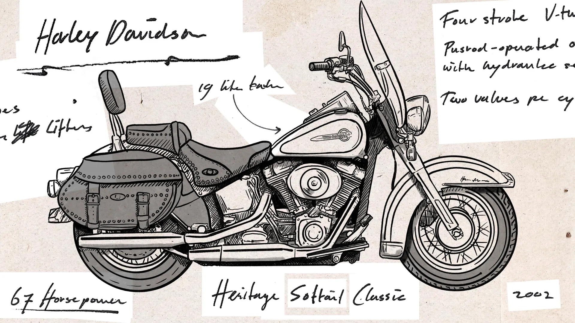 Custom Motorcycle Drawing Motorcycle Drawing