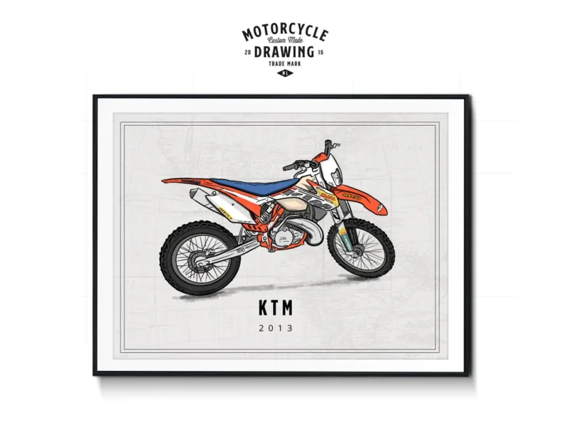 Color Ink Illustration - Custom Made motorcycle drawing - Image 8