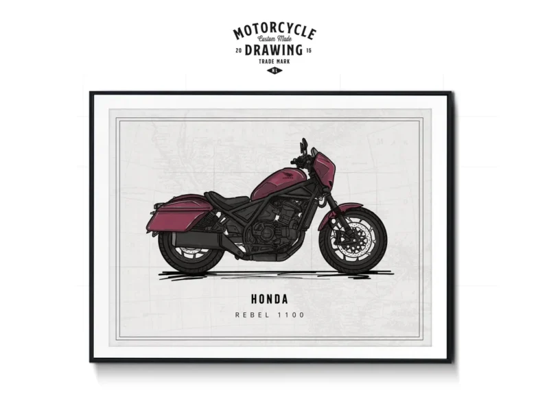 Color Ink Illustration - Custom Made motorcycle drawing - Image 10