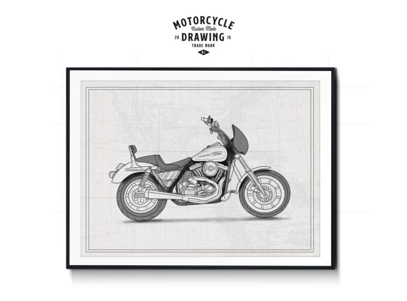 Detailed Pencil Illustration - Custom Made motorcycle drawing - Image 9